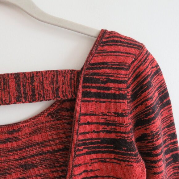 REBECCA MINKOFF Silk Cashmere Open Back Essef Sweater Dress Burnt Orange Size S - Picture 11 of 15